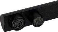 Комплект Мойка Paulmark Kante 60 PM106052-BL черный + Смеситель Kaiser Decor 40144-2 черный мрамор
