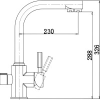 Комплект Мойка Paulmark Kante 60 PM106052-BL черный + Смеситель Kaiser Decor 40144-2 черный мрамор