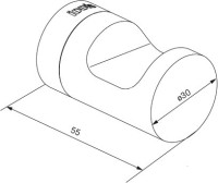 Крючок IDDIS Noa NOABL10i41 черный матовый