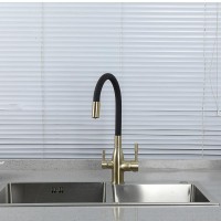 Смеситель для кухни Frap H69 F4396-3 золотой сатин