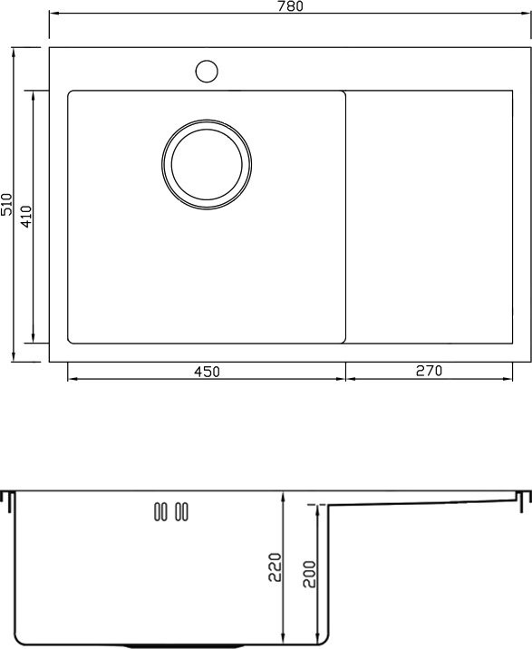 Мойка кухонная Seaman Eco Marino SMB-7851RS