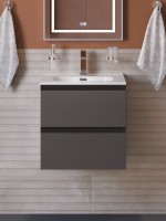 Тумба под раковину без столешницы BelBagno Kraft 39 50 подвесная, матовая темно-серая