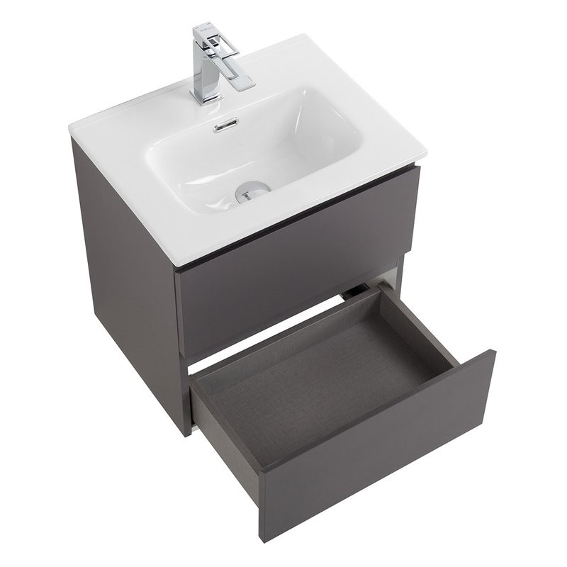 Тумба под раковину без столешницы BelBagno Kraft 39 50 подвесная, матовая темно-серая