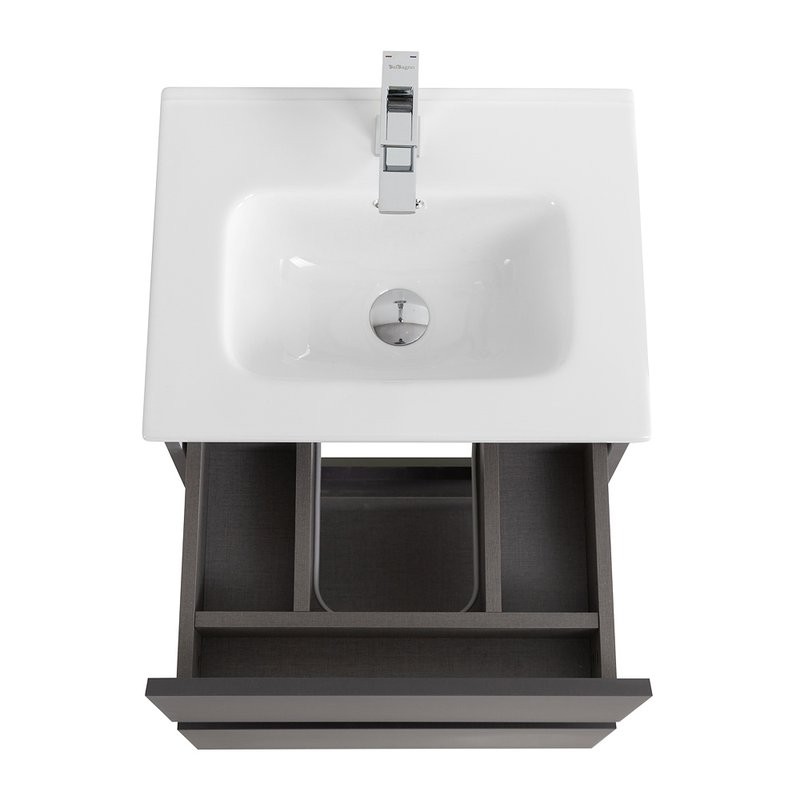 Тумба под раковину без столешницы BelBagno Kraft 39 50 подвесная, матовая темно-серая