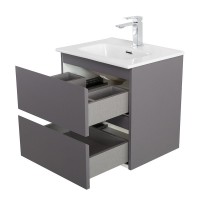 Тумба под раковину без столешницы BelBagno Kraft 39 50 подвесная, матовая темно-серая