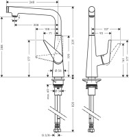 Смеситель для кухни Hansgrohe Talis Select M51 72820000 хром