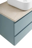 Тумба под раковину со столешницей BelBagno Kraft 100 подвесная, матовая голубая, столешница kep-100-mco
