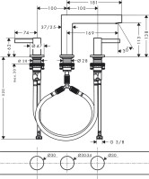 Смеситель для раковины Hansgrohe Finoris 110 76033700 матовый белый