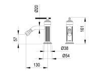 Смеситель для биде Boheme Eterna 176-MG matt gold