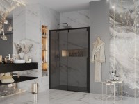 Душевая дверь в нишу Ambassador Intense 110022202IBB 130 см, профиль черный
