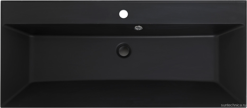 Мебель для ванной комнаты BelBagno Vittoria 80 подвесная, bianco opaco, черная матовая раковина