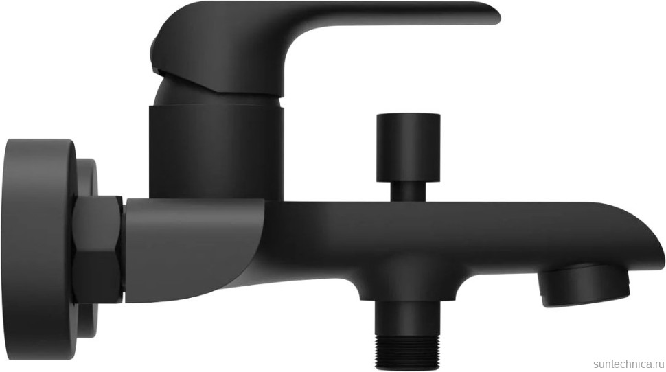 Смеситель для ванны с душем Ravak Flat X070175 черный матовый