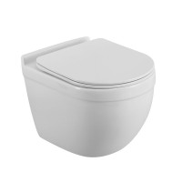 Унитаз подвесной BelBagno Senso-Tor BB017CH-TOR/SC безободковый, с микролифтом, смыв торнадо, белый глянцевый