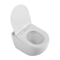 Унитаз подвесной BelBagno Senso-Tor BB017CH-TOR/SC безободковый, с микролифтом, смыв торнадо, белый глянцевый