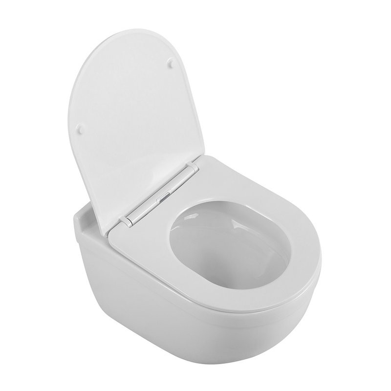 Унитаз подвесной BelBagno Senso-Tor BB017CH-TOR/SC безободковый, с микролифтом, смыв торнадо, белый глянцевый