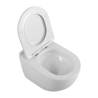 Унитаз подвесной BelBagno Senso-Tor BB017CH-TOR/SC безободковый, с микролифтом, смыв торнадо, белый глянцевый