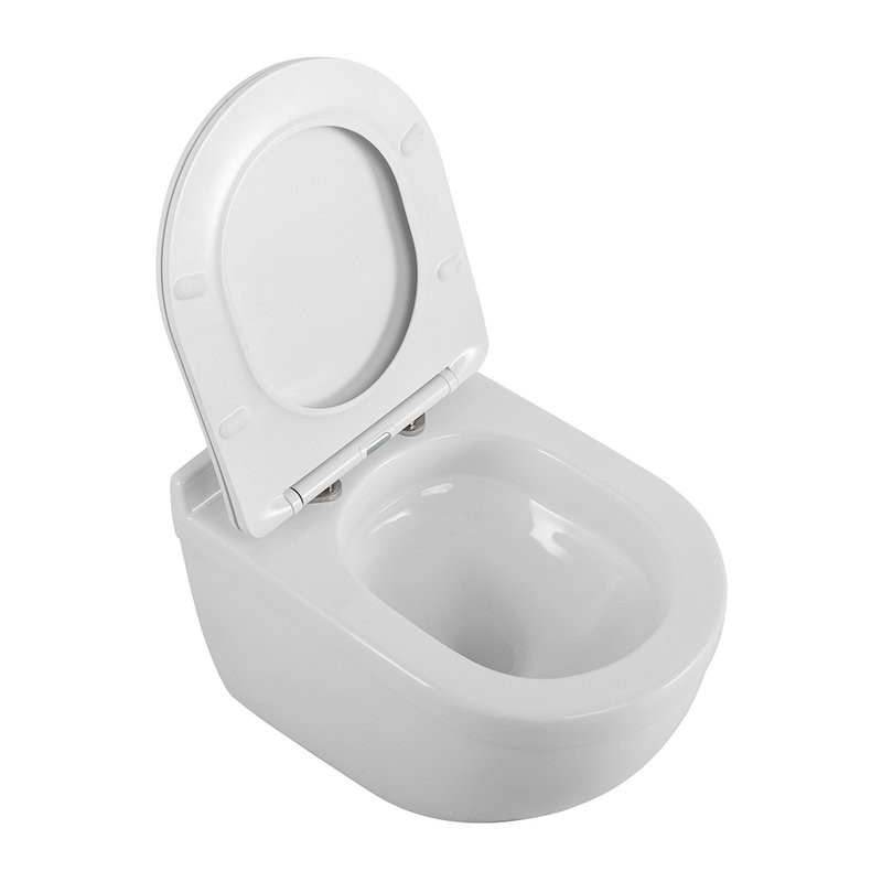 Унитаз подвесной BelBagno Senso-Tor BB017CH-TOR/SC безободковый, с микролифтом, смыв торнадо, белый глянцевый