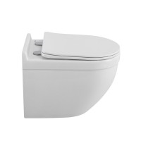 Унитаз подвесной BelBagno Senso-Tor BB017CH-TOR/SC безободковый, с микролифтом, смыв торнадо, белый глянцевый