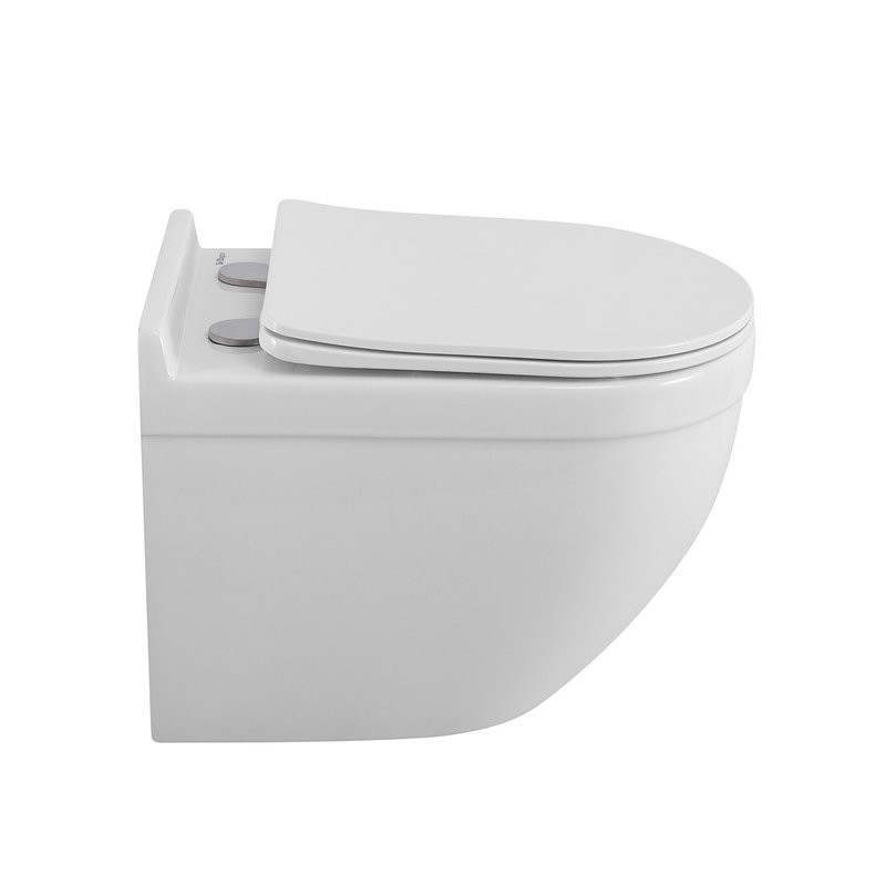 Унитаз подвесной BelBagno Senso-Tor BB017CH-TOR/SC безободковый, с микролифтом, смыв торнадо, белый глянцевый
