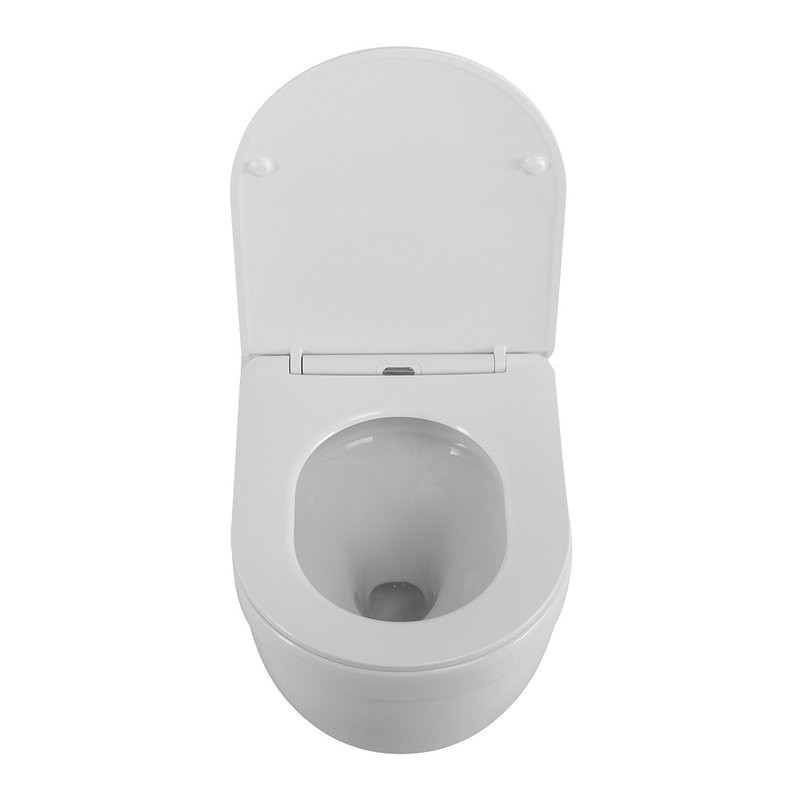 Унитаз подвесной BelBagno Senso-Tor BB017CH-TOR/SC безободковый, с микролифтом, смыв торнадо, белый глянцевый