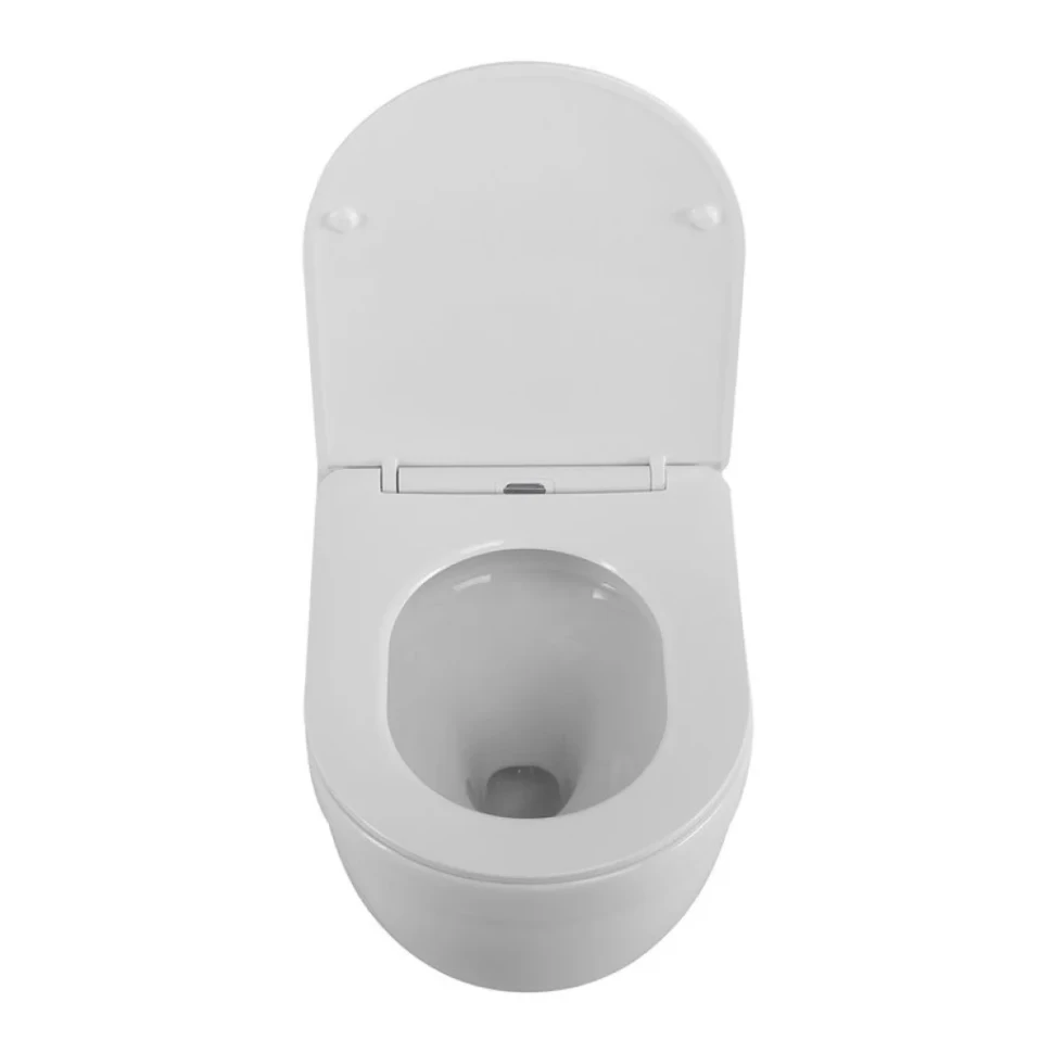Унитаз подвесной BelBagno Senso-Tor BB017CH-TOR/SC безободковый, с микролифтом, смыв торнадо, белый глянцевый