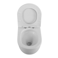 Унитаз подвесной BelBagno Senso-Tor BB017CH-TOR/SC безободковый, с микролифтом, смыв торнадо, белый глянцевый