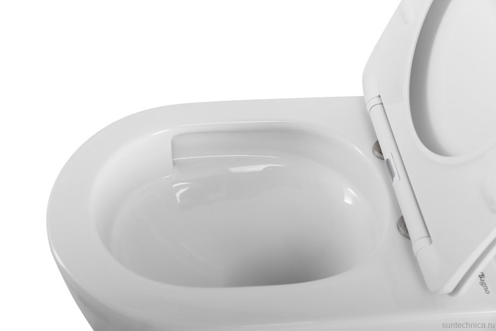 Унитаз подвесной BelBagno Senso-Tor BB017CH-TOR/SC безободковый, с микролифтом, смыв торнадо, белый глянцевый