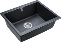 Комплект Мойка Paulmark Gera 60 PM205546-BLM черный металлик + Смеситель Lemark Comfort LM3074C с гибким изливом, хром, черный + Измельчитель Bone Crusher BC 910-SL-Slim Line