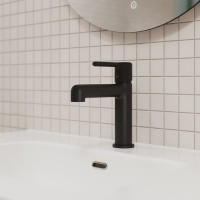 Смеситель для раковины IDDIS AIGBL00i01K с донным клапаном, черный