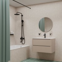 Смеситель для раковины IDDIS AIGBL00i01K с донным клапаном, черный