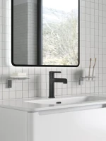 Смеситель для раковины IDDIS AIGBL00i01K с донным клапаном, черный Смеситель для раковины IDDIS AIGBL00i01K с донным клапаном, черный