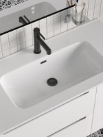 Смеситель для раковины IDDIS AIGBL00i01K с донным клапаном, черный