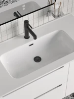 Смеситель для раковины IDDIS AIGBL00i01K с донным клапаном, черный Смеситель для раковины IDDIS AIGBL00i01K с донным клапаном, черный