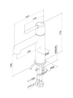 Смеситель для раковины IDDIS AIGBL00i01K с донным клапаном, черный