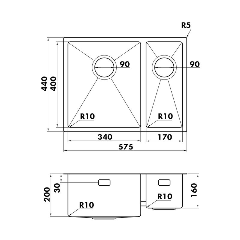 Мойка кухонная Seaman Eco Marino SME-575DR amethyst