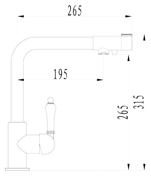 Смеситель для кухни Zorg Clean Water ZR 320 YF-33 черный металл