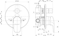 Душевой комплект Ideal Standard Ceraflex BC447AA С ВНУТРЕННЕЙ ЧАСТЬЮ