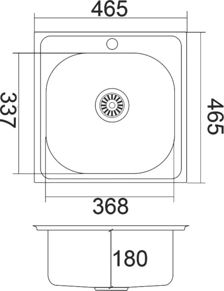 Мойка кухонная Emar Steel 130A