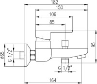 Смеситель для ванны с душем Rav Slezak Vltava VT454.5CB белый, хром