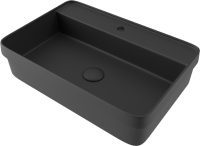 Тумба с раковиной STWORKI Luna 100 black matt