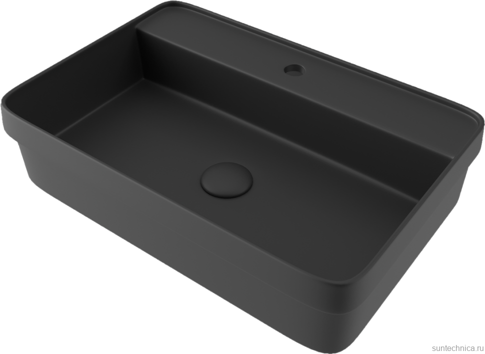 Тумба с раковиной STWORKI Luna 100 black matt