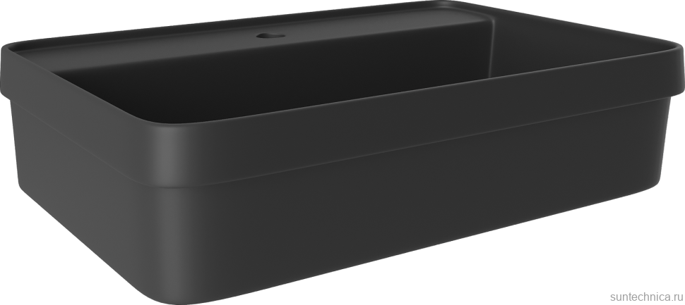 Тумба с раковиной STWORKI Luna 100 black matt