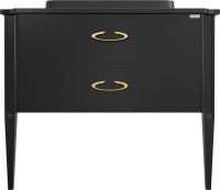 Тумба с раковиной STWORKI Luna 100 black matt