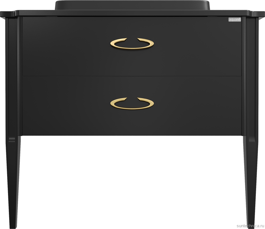 Тумба с раковиной STWORKI Luna 100 black matt