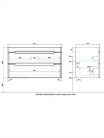 Мебель для ванной комнаты SanStar Diva 100 подвесная, Gold Kraft, раковина Фостер 100