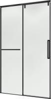 Душевая дверь в нишу Terminus Альба 1DS140х220B 140х220, черная