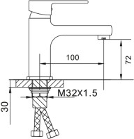 Смеситель для раковины D-lin D110366-C белый