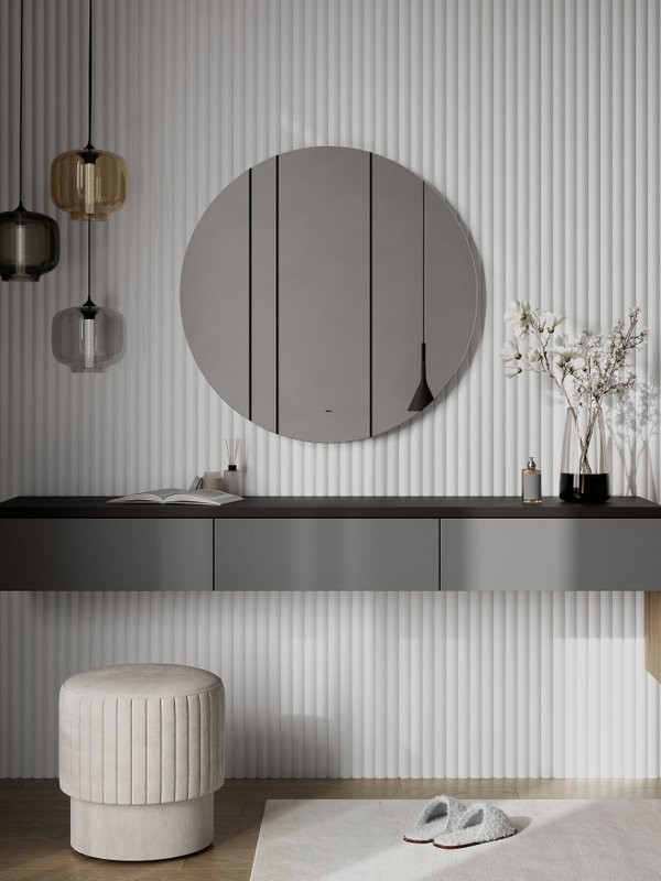 Зеркало круглое CONTINENT Led Ajour 90 см, сенсорное, с нейтральной подсветкой