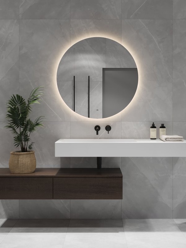 Зеркало круглое CONTINENT Led Ajour 90 см, сенсорное, с нейтральной подсветкой