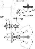 Душевая стойка Grohe Tempesta Cosmopolitan System 250 26692000